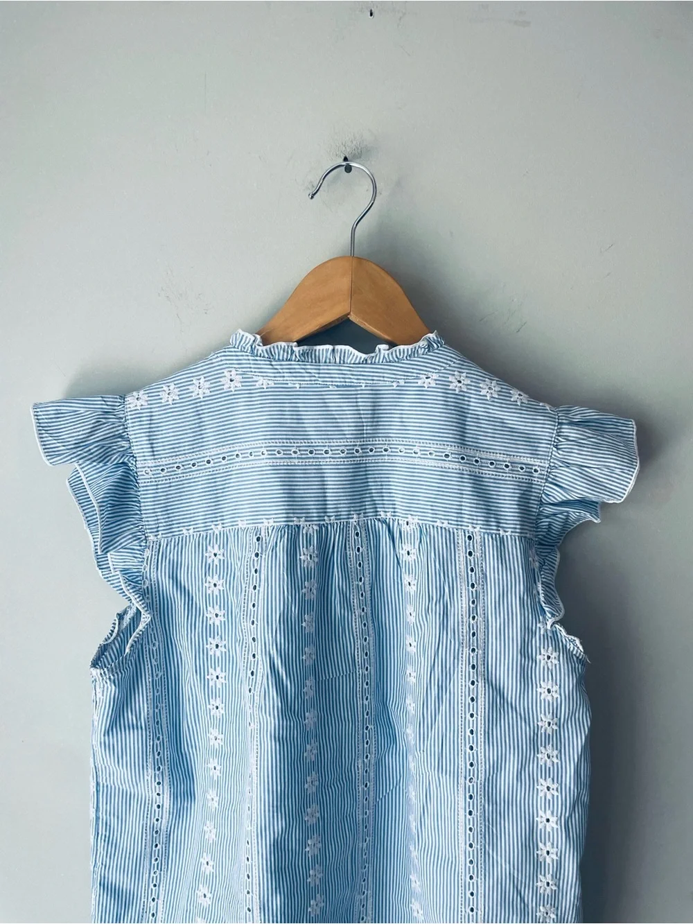 LOFT Eyelet Ruffle Top - Picture 6 of 7